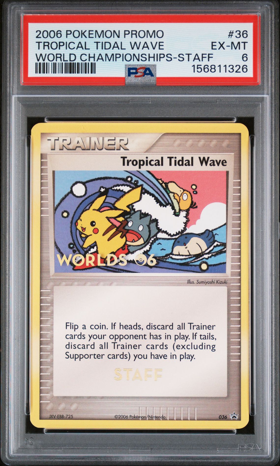 2006 Pokemon POKEMON WORLD CHAMPIONSHIPS PROMO WORLD CHAMPIONSHIPS-STAFF #36 Tropical Tidal Wave front