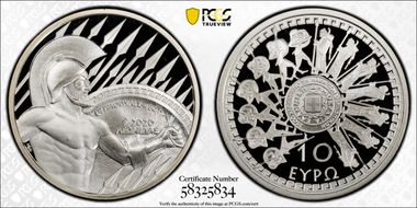 2020 € 10 Battle of Thermopylae Leonidas PR70DCAM