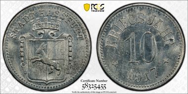 1917 10 Pfg Funck-195.1 Hassfurt MS65