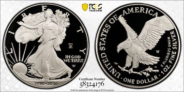 2026-W $1 Silver Eagle w/ Liberty Bell 250 Privy First Strike PR69DCAM