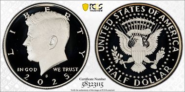 2025-S 50C Silver PR70DCAM