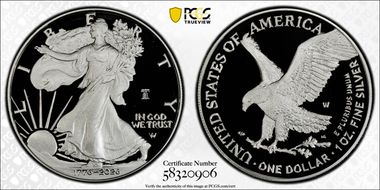 2026-W $1 Silver Eagle w/ Liberty Bell 250 Privy PR70DCAM