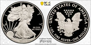2013-W $1 Silver Eagle PR69DCAM