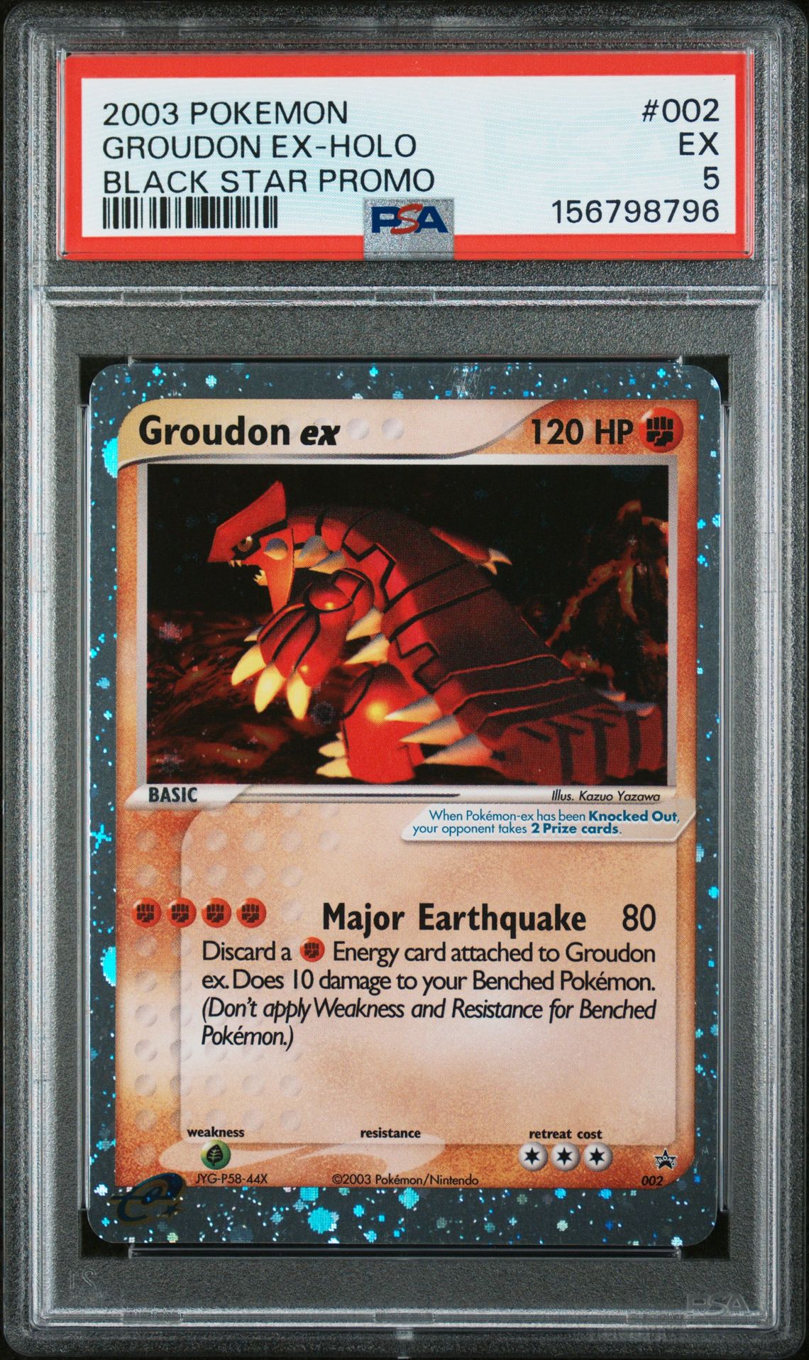 2003 Pokemon POKEMON BLACK STAR PROMO #002 Groudon Ex-Holo front