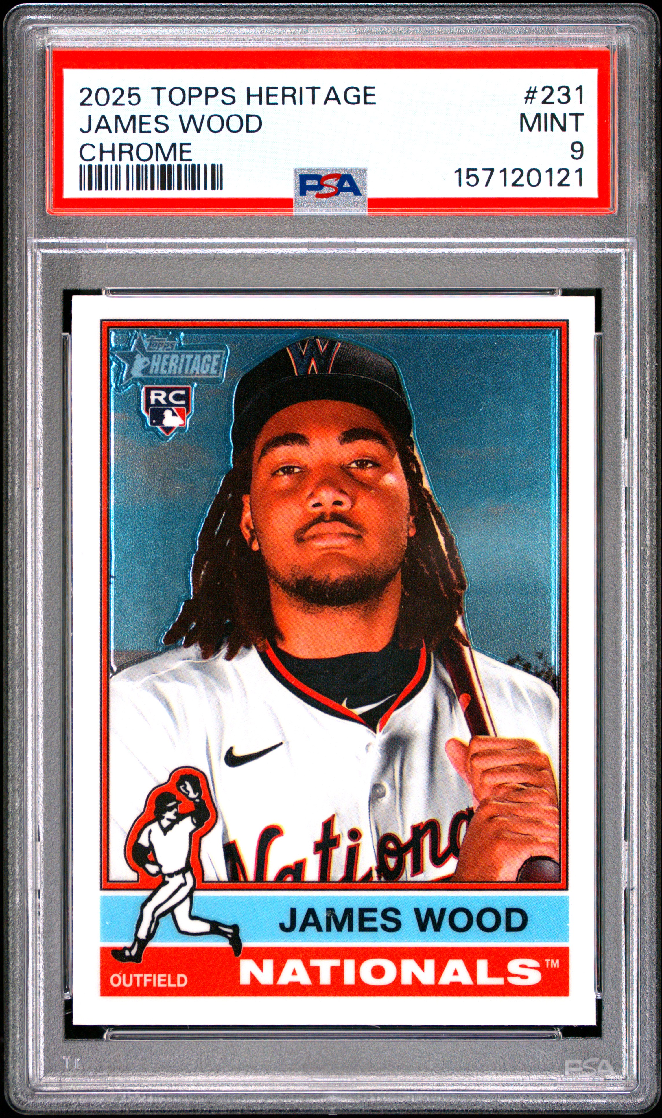2025 #231 James Wood PSA 9 Topps Heritage
