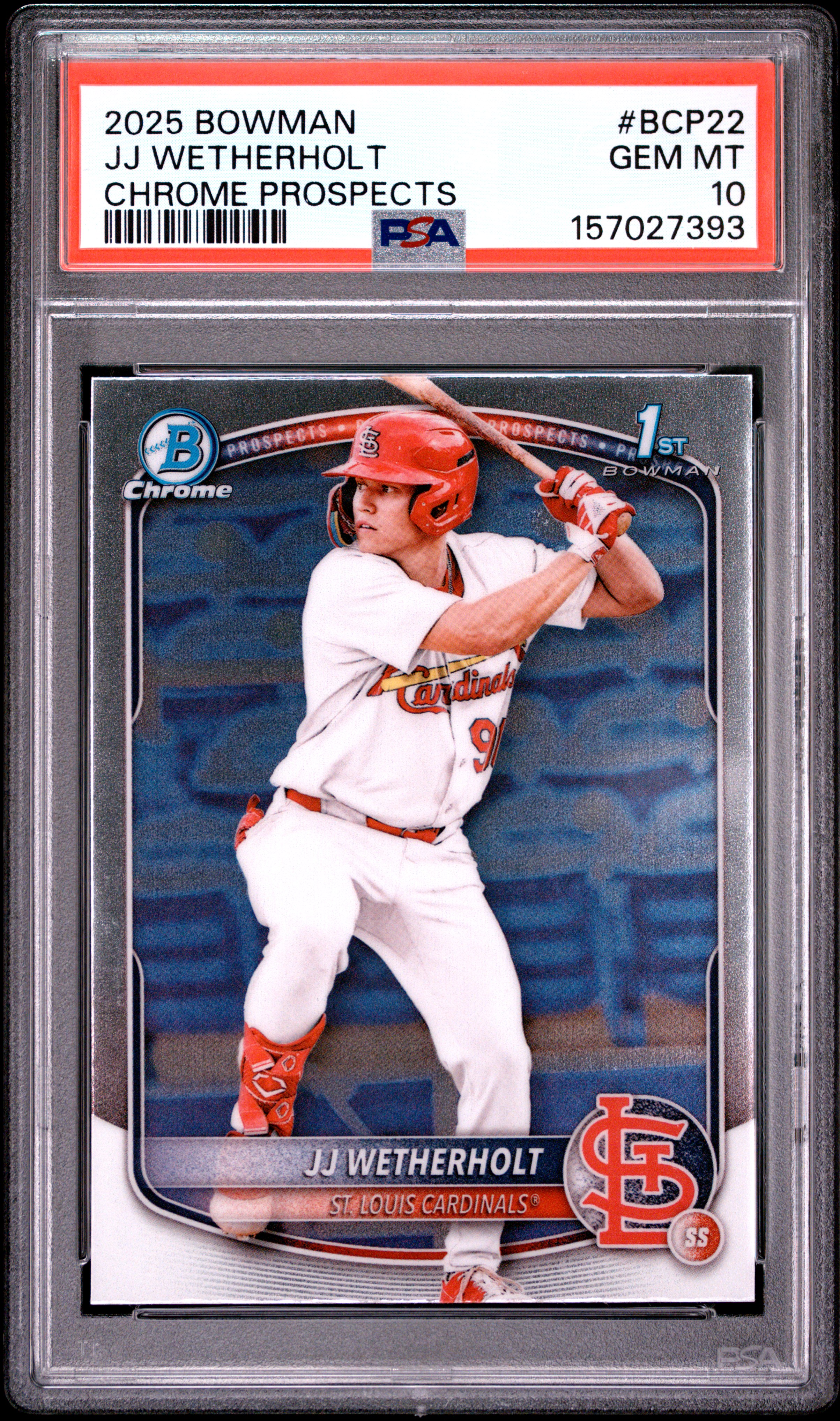 2025 #BCP22 JJ Wetherholt PSA 10 Bowman Chrome Prospects