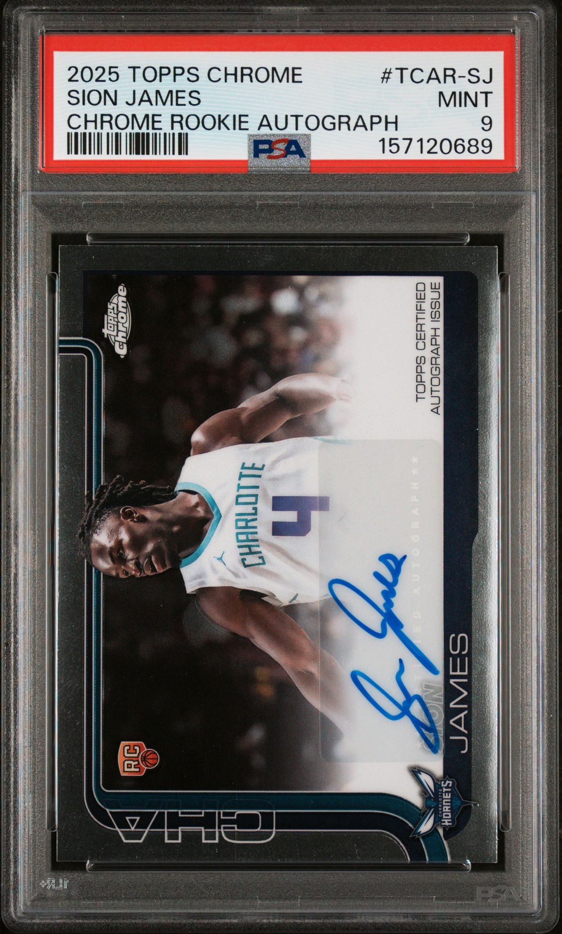 2025 Topps Chrome TOPPS CHROME CHROME ROOKIE AUTOGRAPHS #TCAR-SJ Sion James front