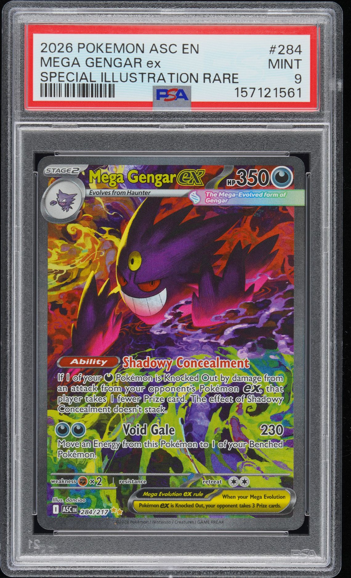 2026 Pokemon POKEMON ASC EN-ASCENDED HEROES SPECIAL ILLUSTRATION RARE #284 Mega Gengar Ex front