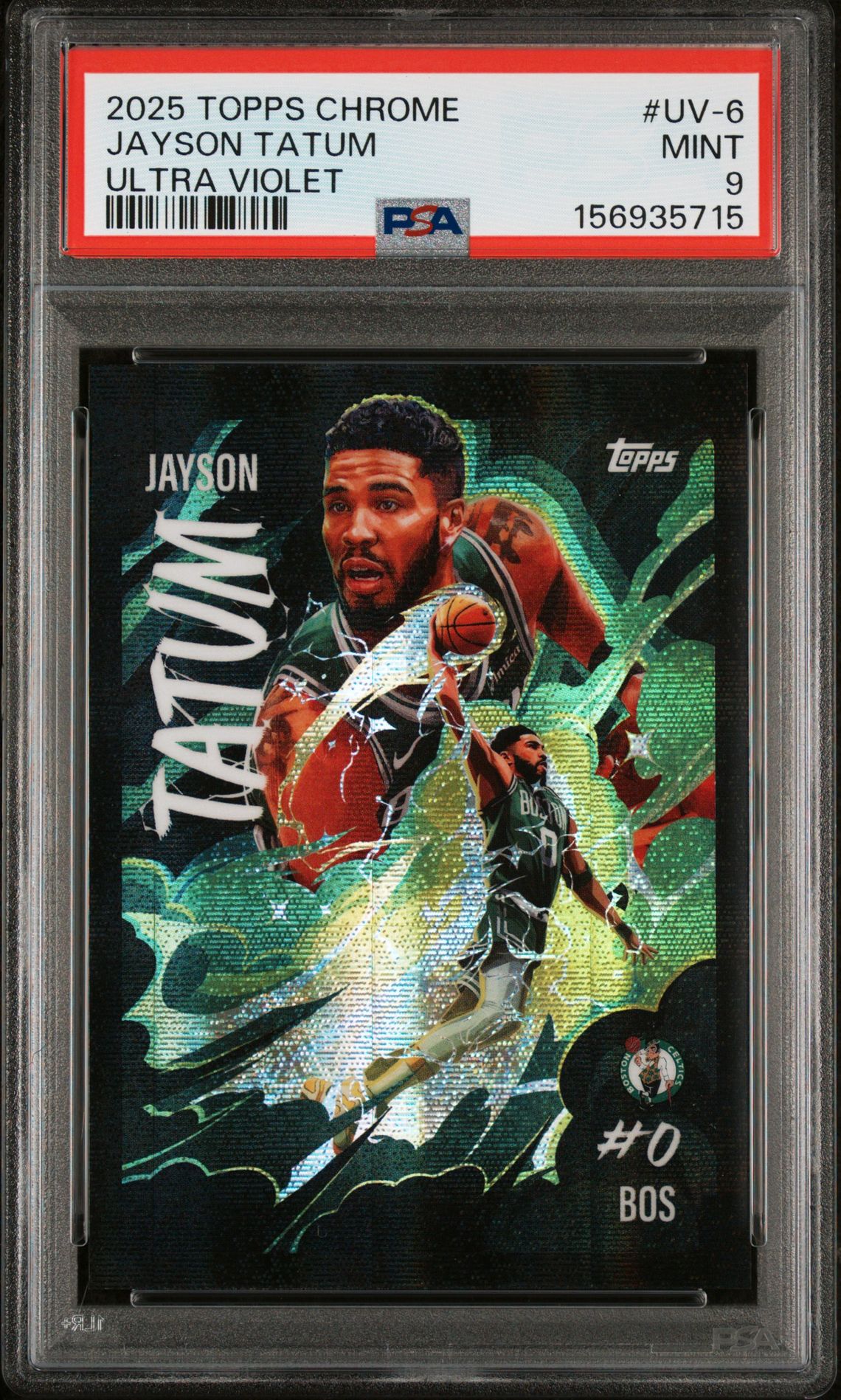 2025 Topps TOPPS CHROME ULTRA VIOLET #UV-6 Jayson Tatum front