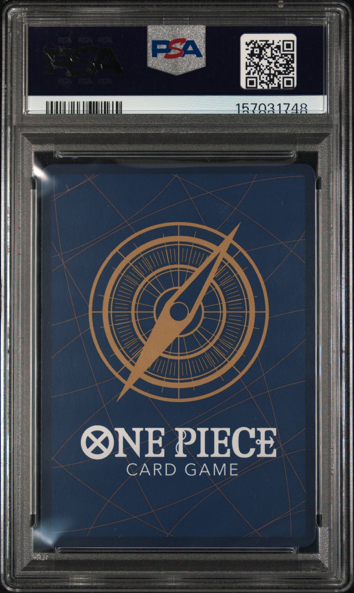 2025 One Piece Op10-Royal Blood Uso-Hachi #001 (Special Alternate Art) Gem Mt 10 back view - PSA certificate #157031748
