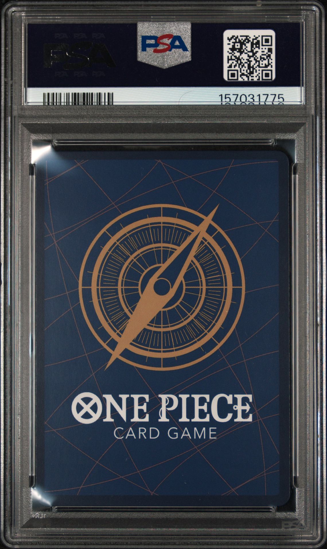2025 One Piece Op11-A Fist Of Divine Speed Shirahoshi #057 (Special Alternate Art) Gem Mt 10 back view - PSA certificate #157031775