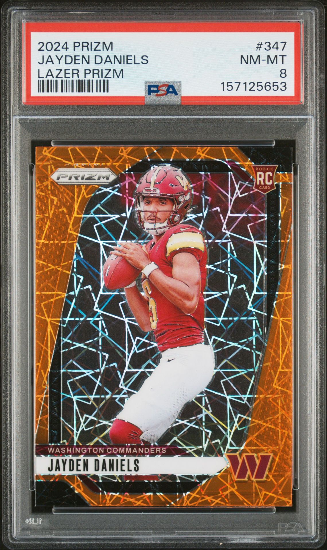 2024 Panini Prizm Jayden Daniels #347 (Lazer Prizm) Nm-Mt 8 front