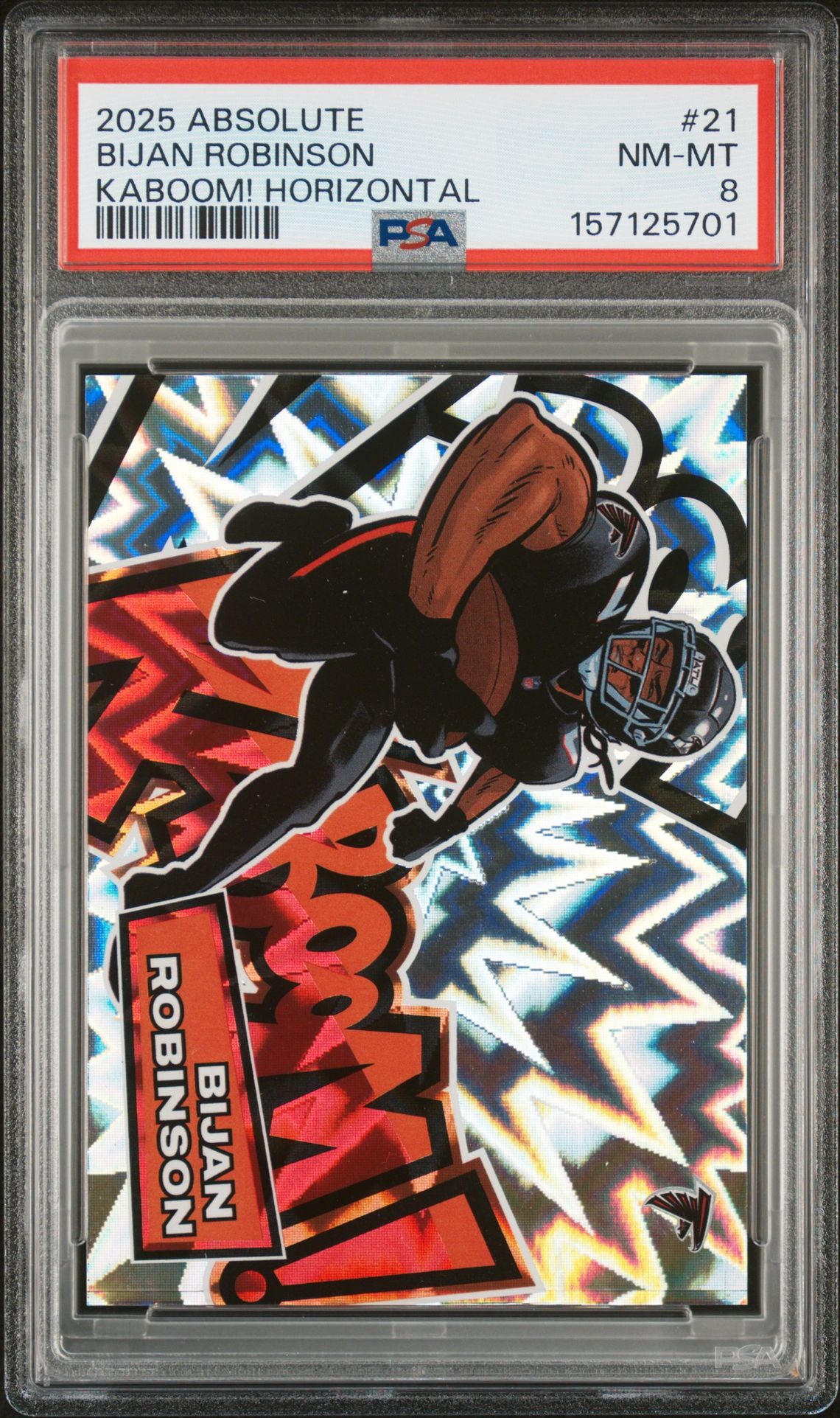 2025 Panini Absolute Kaboom! Horizontal Bijan Robinson #21 Nm-Mt 8 front