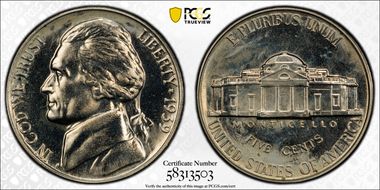 1939 5C Reverse of 1938 PR64