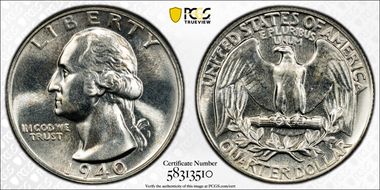 1940 25C PR66