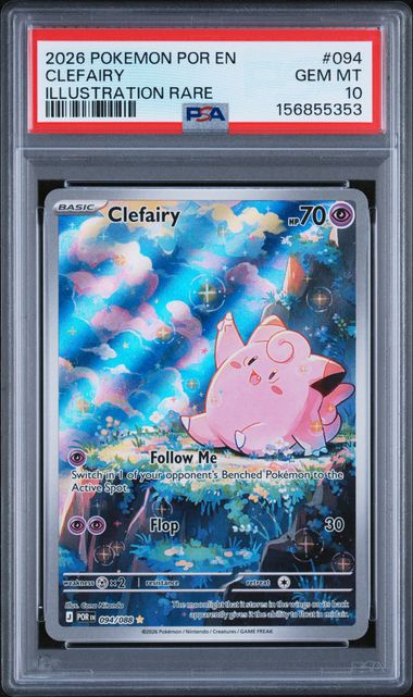 2026 Pokemon POKEMON POR EN-PERFECT ORDER Illustration Rare #094 Clefairy front