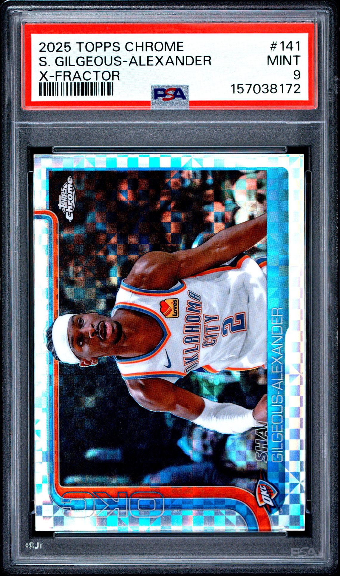 2025 Topps Chrome S. Gilgeous-Alexander #141 (X-Fractor) Mint 9 front