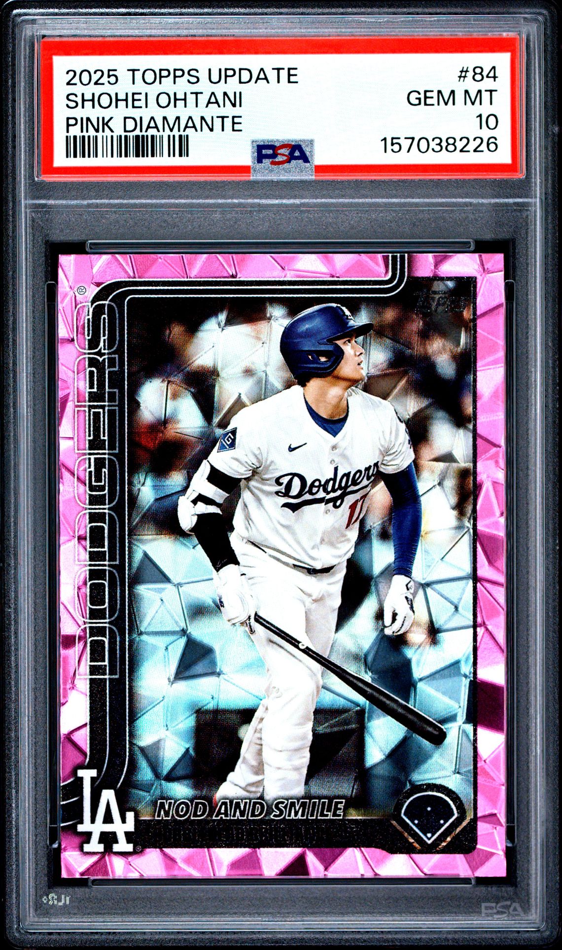 2025 Topps Update Shohei Ohtani #84 (Pink Diamante) Gem Mt 10 front