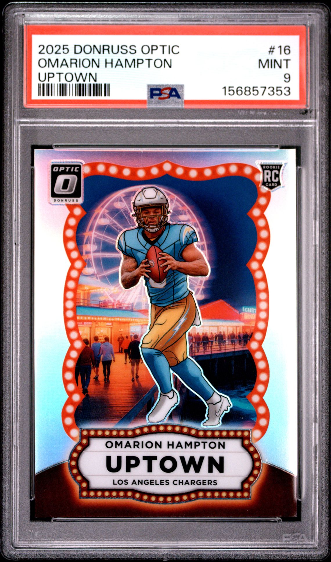 2025 Panini Donruss Optic Uptown Omarion Hampton #16 Mint 9 front