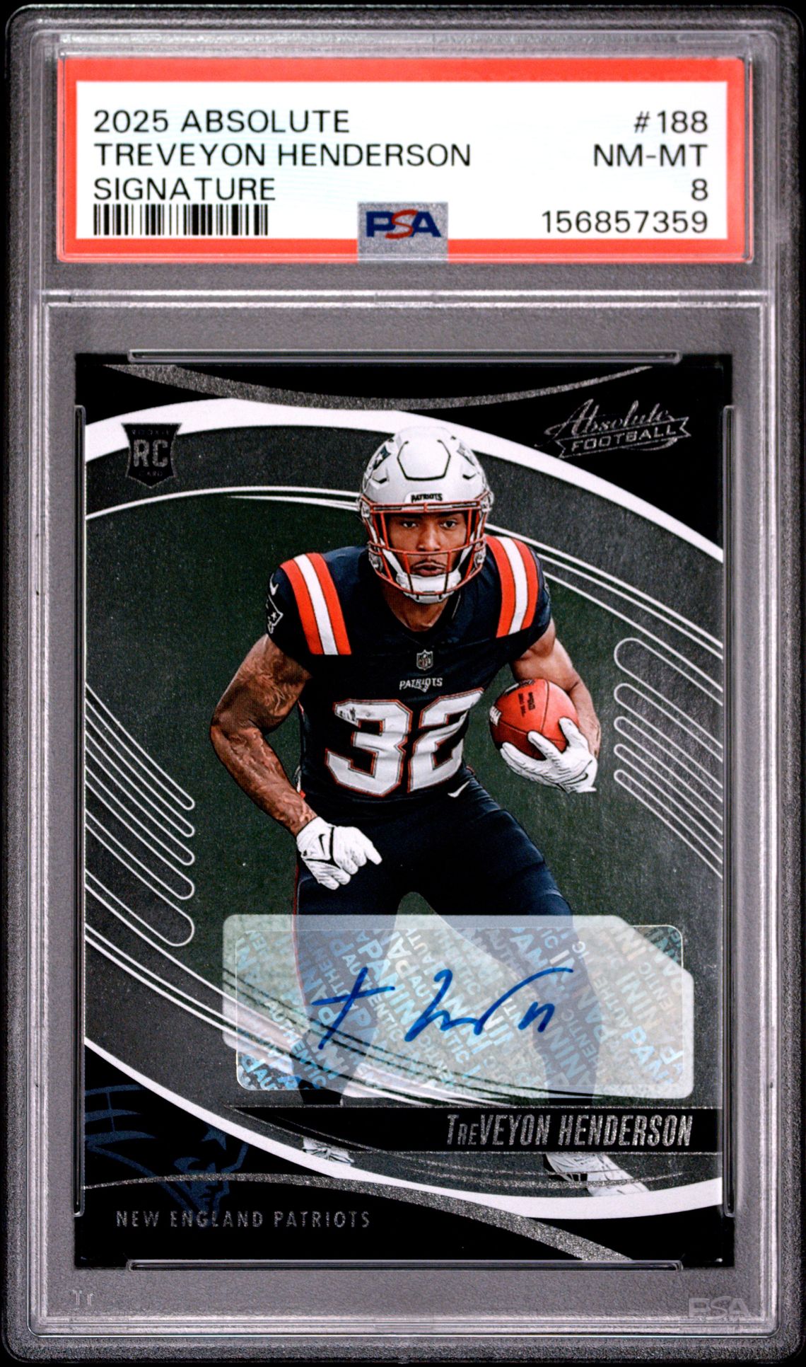 2025 Panini Absolute Treveyon Henderson #188 (Signature) Nm-Mt 8 front