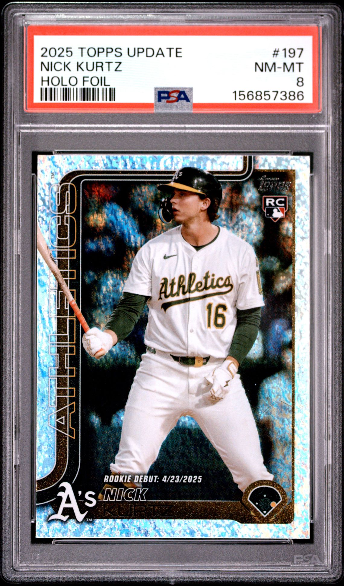 2025 Topps Update Nick Kurtz #197 (Holo Foil) Nm-Mt 8 front