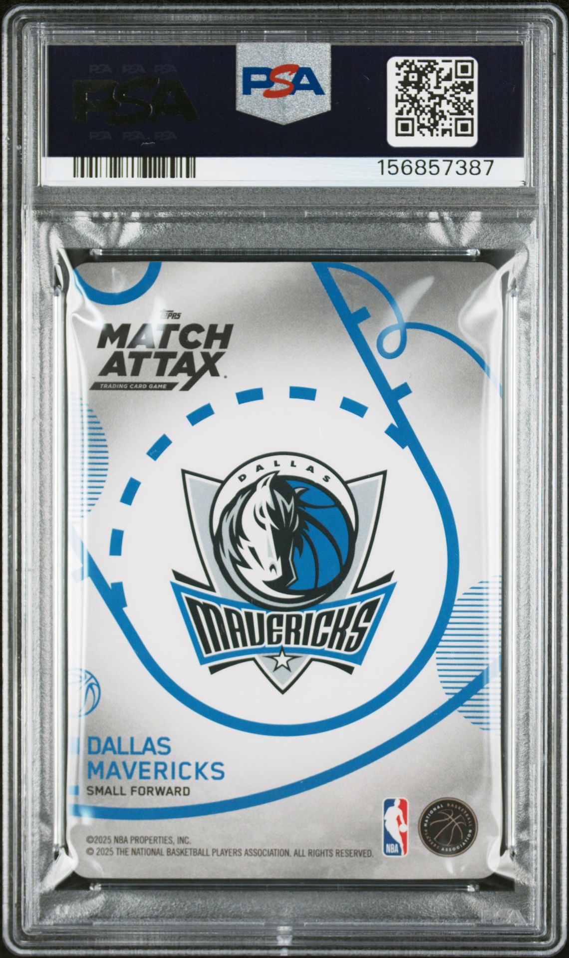 2025 Topps Match Attax Hot Prospects Cooper Flagg #Hp-Cf Gem Mt 10 back view - PSA certificate #156857387
