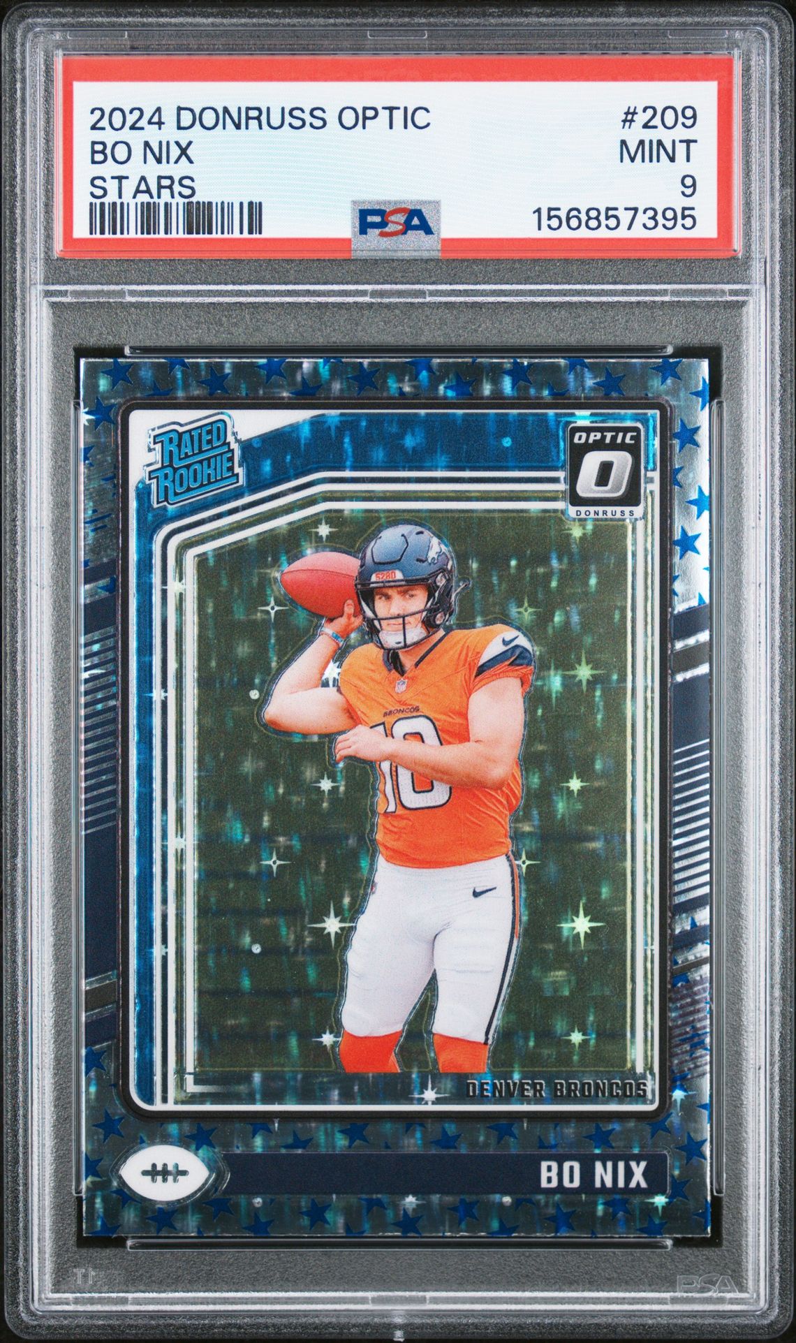 2024 Panini Donruss Optic Bo Nix #209 (Stars) Mint 9 front