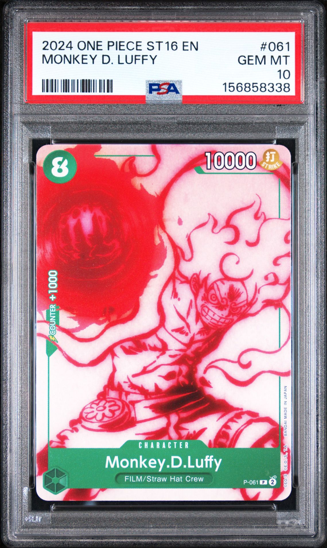 2024 One Piece Starter Deck St16-Green Uta Monkey D. Luffy #061 Gem Mt 10 front
