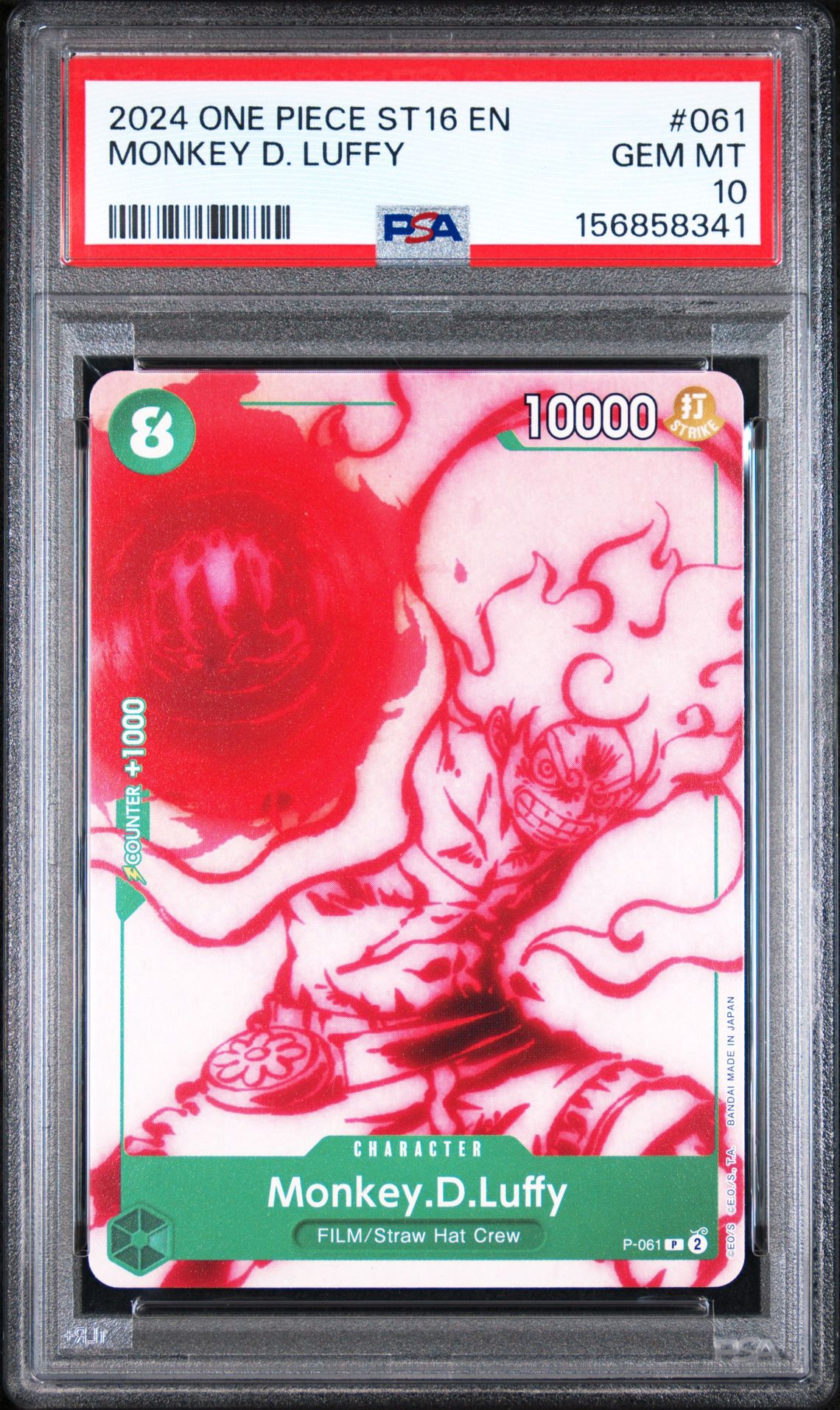 2024 One Piece Starter Deck St16-Green Uta Monkey D. Luffy #061 Gem Mt 10 front