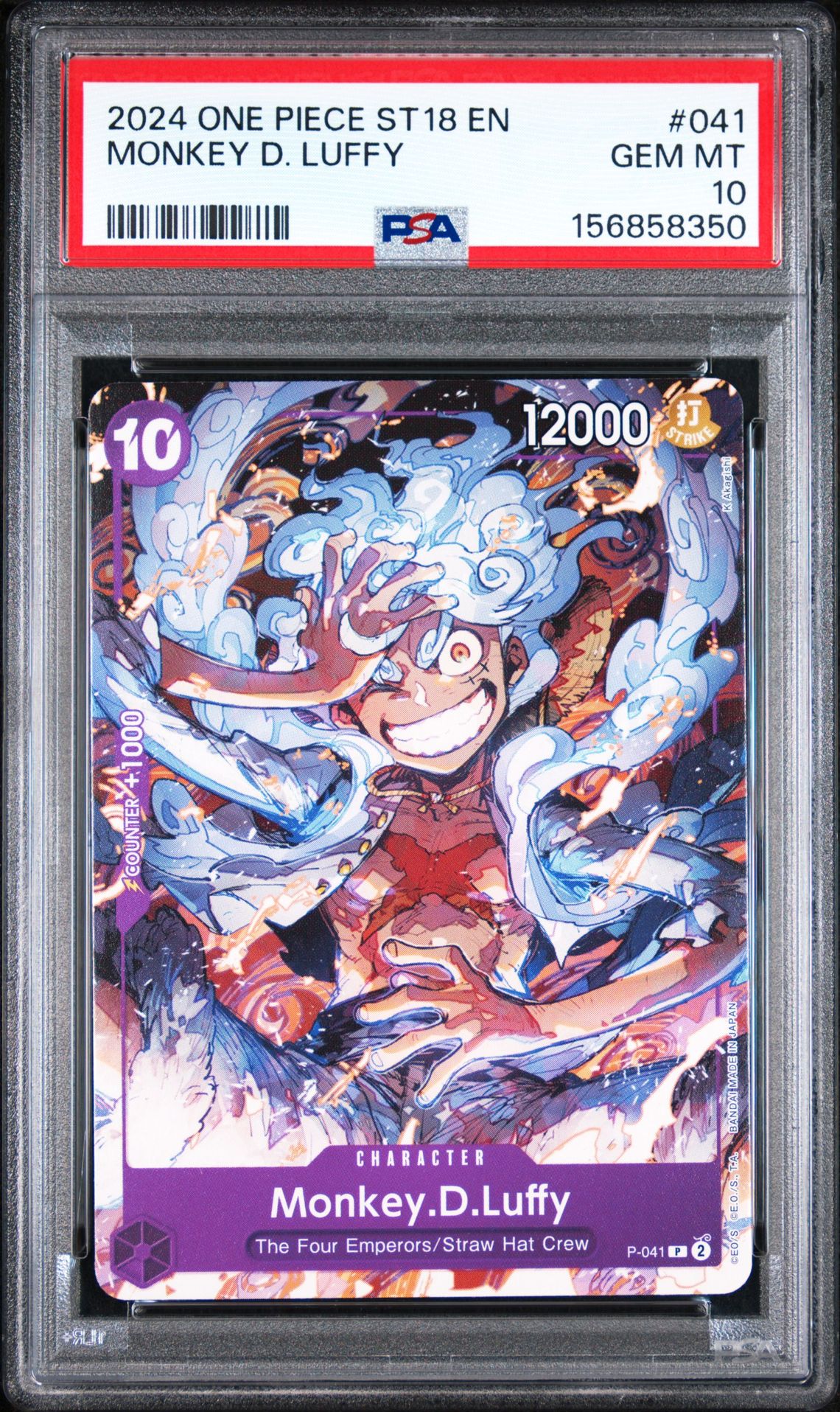 2024 One Piece Starter Deck St18-Purple Monkey D. Luffy Monkey D. Luffy #041 Gem Mt 10 front