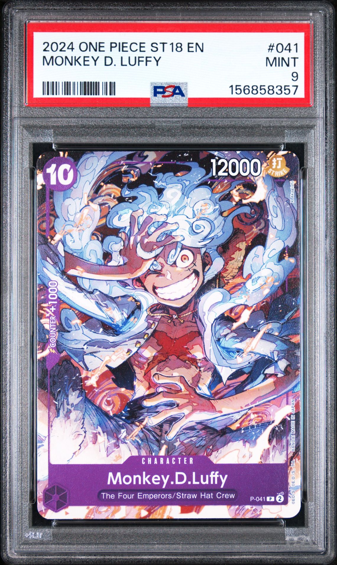2024 One Piece Starter Deck St18-Purple Monkey D. Luffy Monkey D. Luffy #041 Mint 9 front