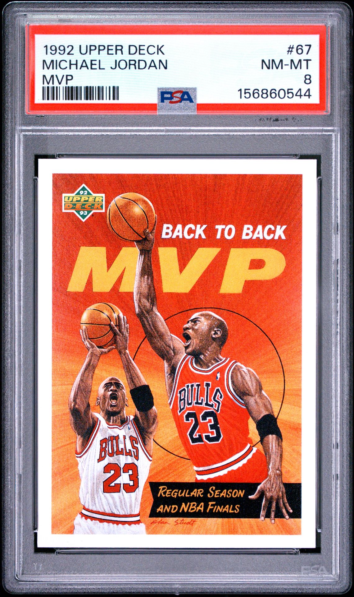 1992 Upper Deck Michael Jordan #67 (Mvp) Nm-Mt 8 front