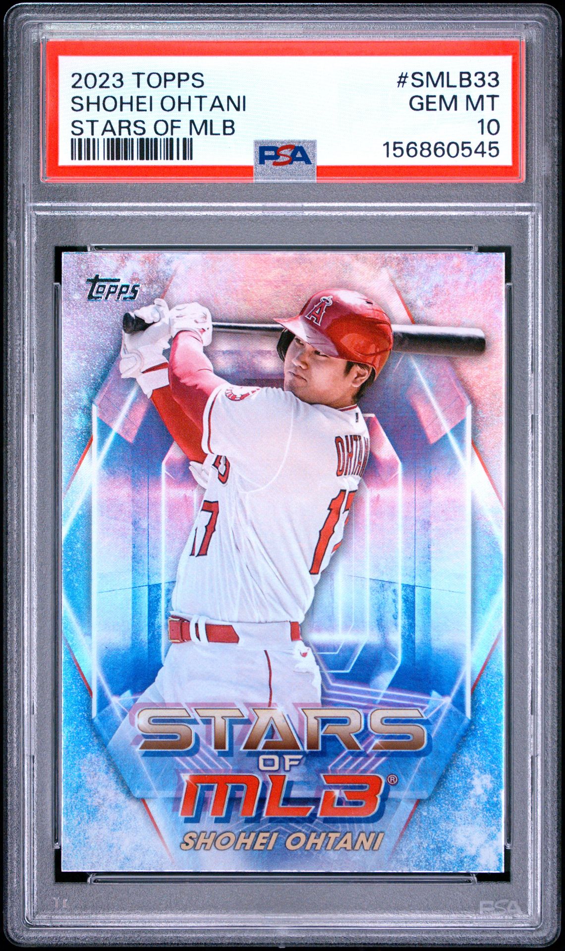 2023 Topps Stars Of Mlb Shohei Ohtani #Smlb33 (Series 2) Gem Mt 10 front view - PSA graded GEM MT 10