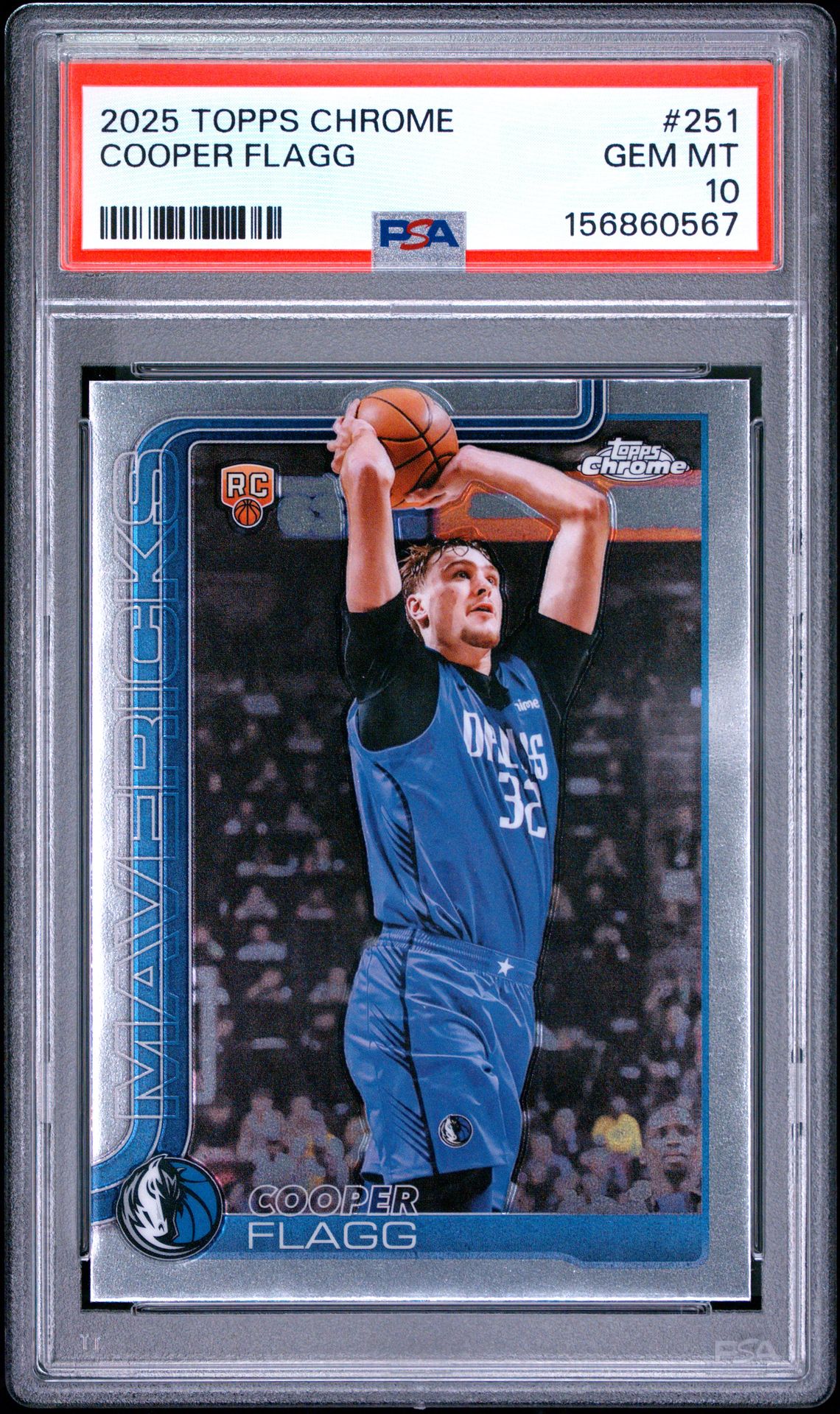 2025 Topps Chrome Cooper Flagg #251 Gem Mt 10 front