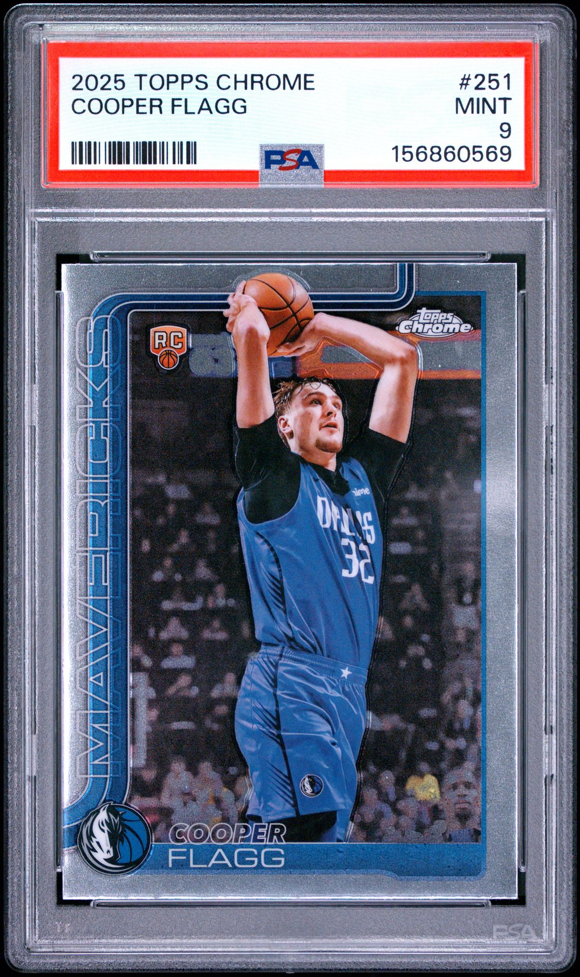 2025 Topps Chrome Cooper Flagg #251 Mint 9 front
