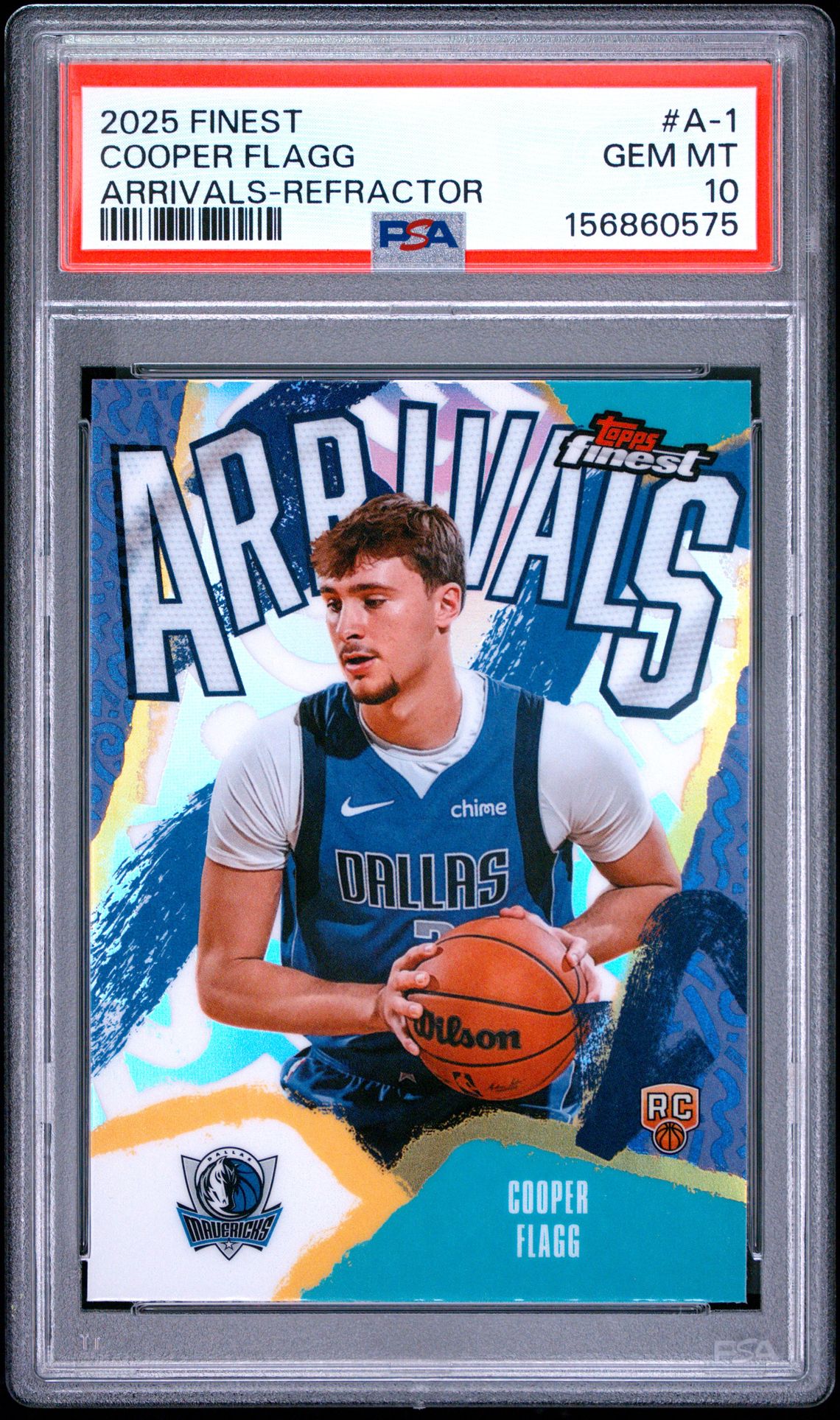 2025 Topps Finest Arrivals Cooper Flagg #A-1 (Arrivals-Refractor) Gem Mt 10 front