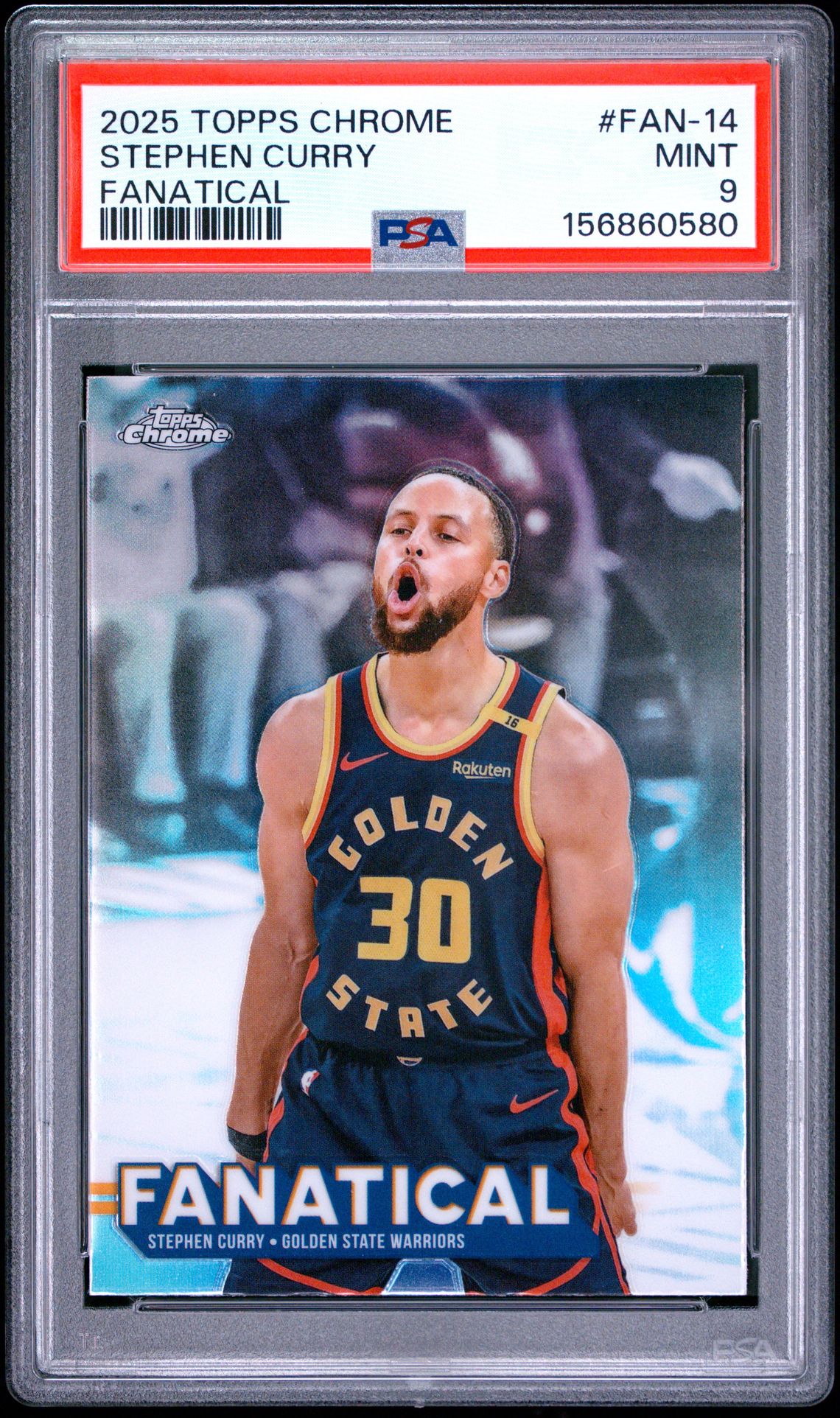 2025 Topps Chrome Fanatical Stephen Curry #Fan-14 Mint 9 front
