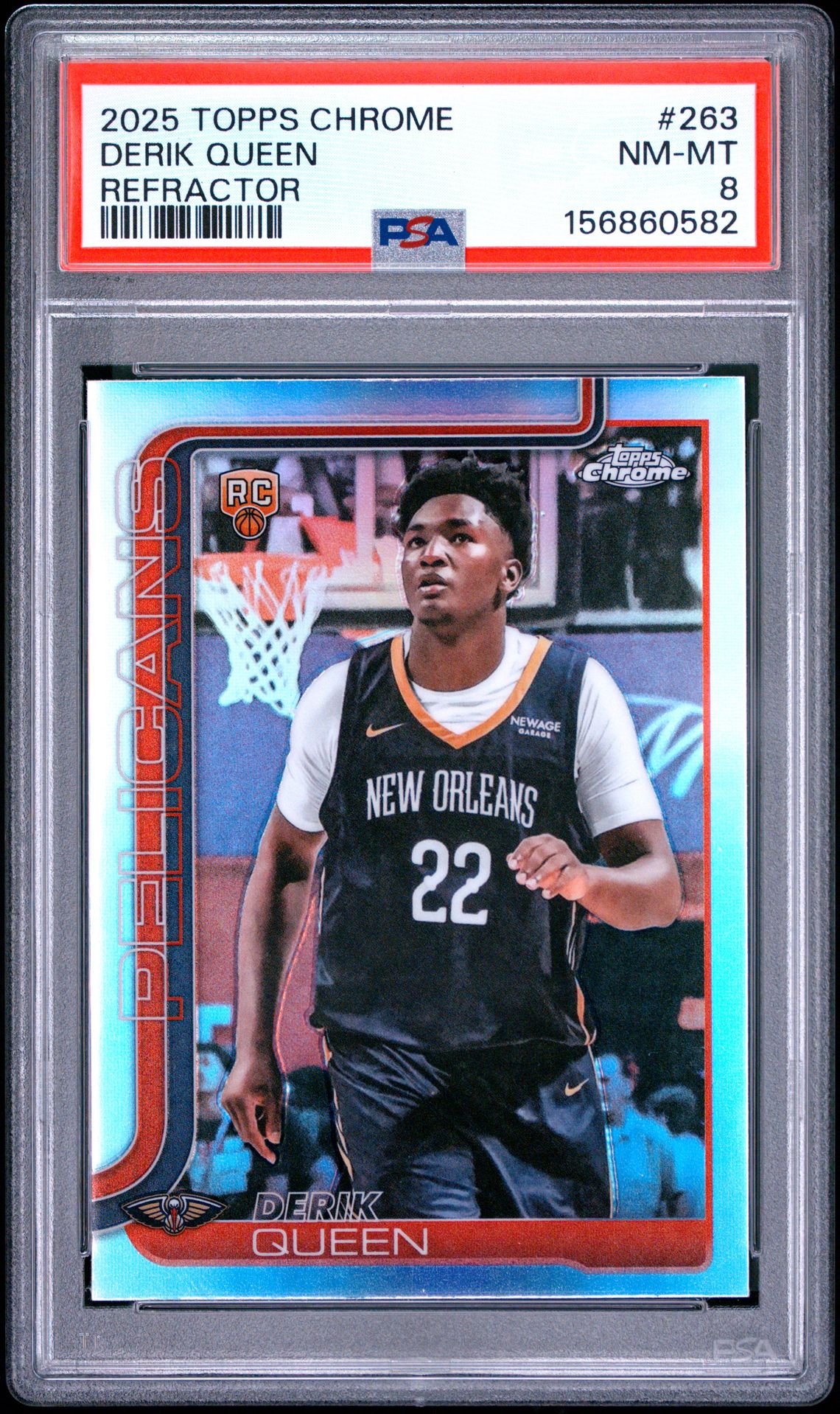 2025 Topps Chrome Derik Queen #263 (Refractor) Nm-Mt 8 front