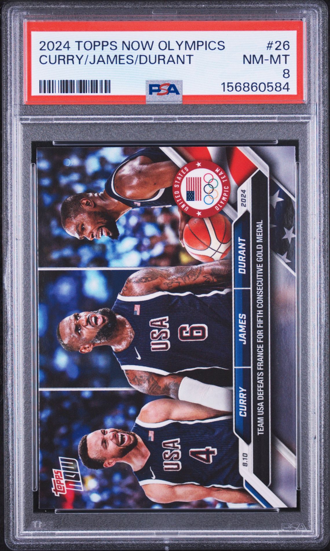 2024 Topps Now Olympic Games Curry/James/Durant #26 Nm-Mt 8 front