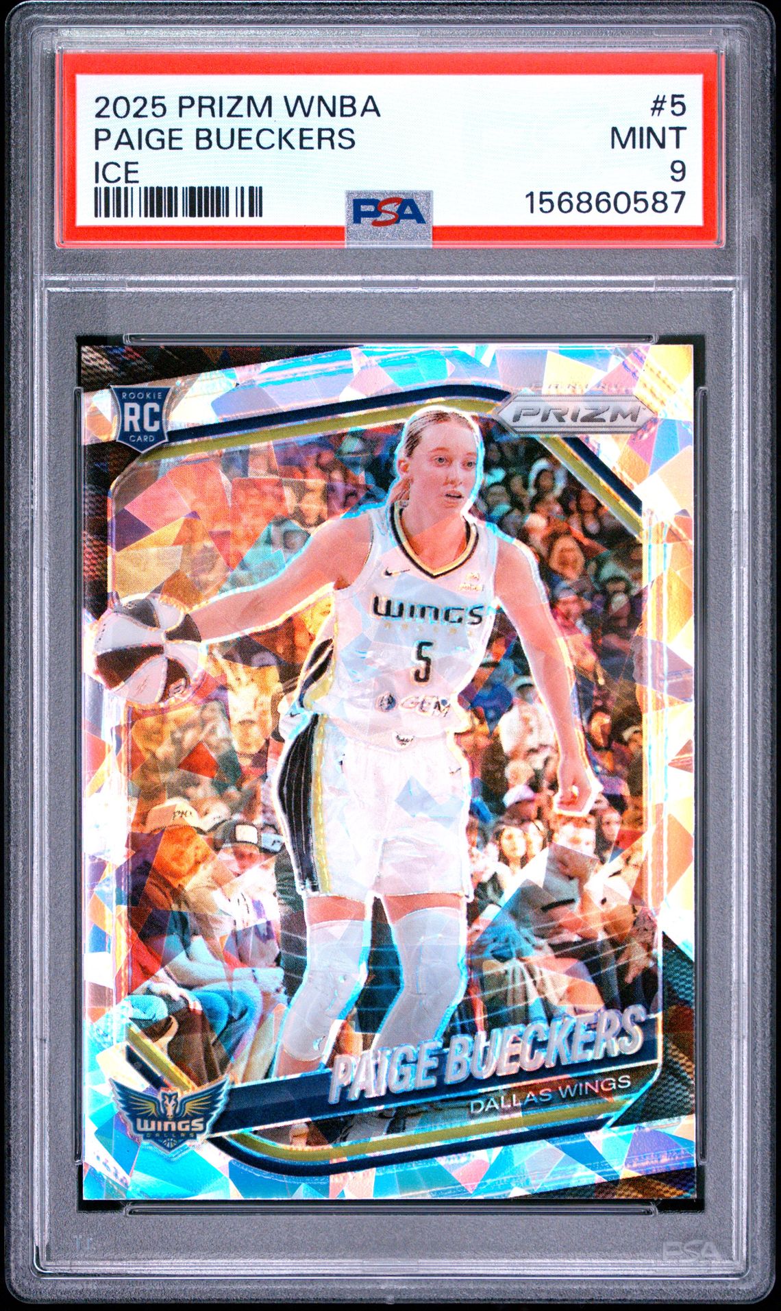 2025 Panini Prizm Wnba Paige Bueckers #5 (Ice) Mint 9 front