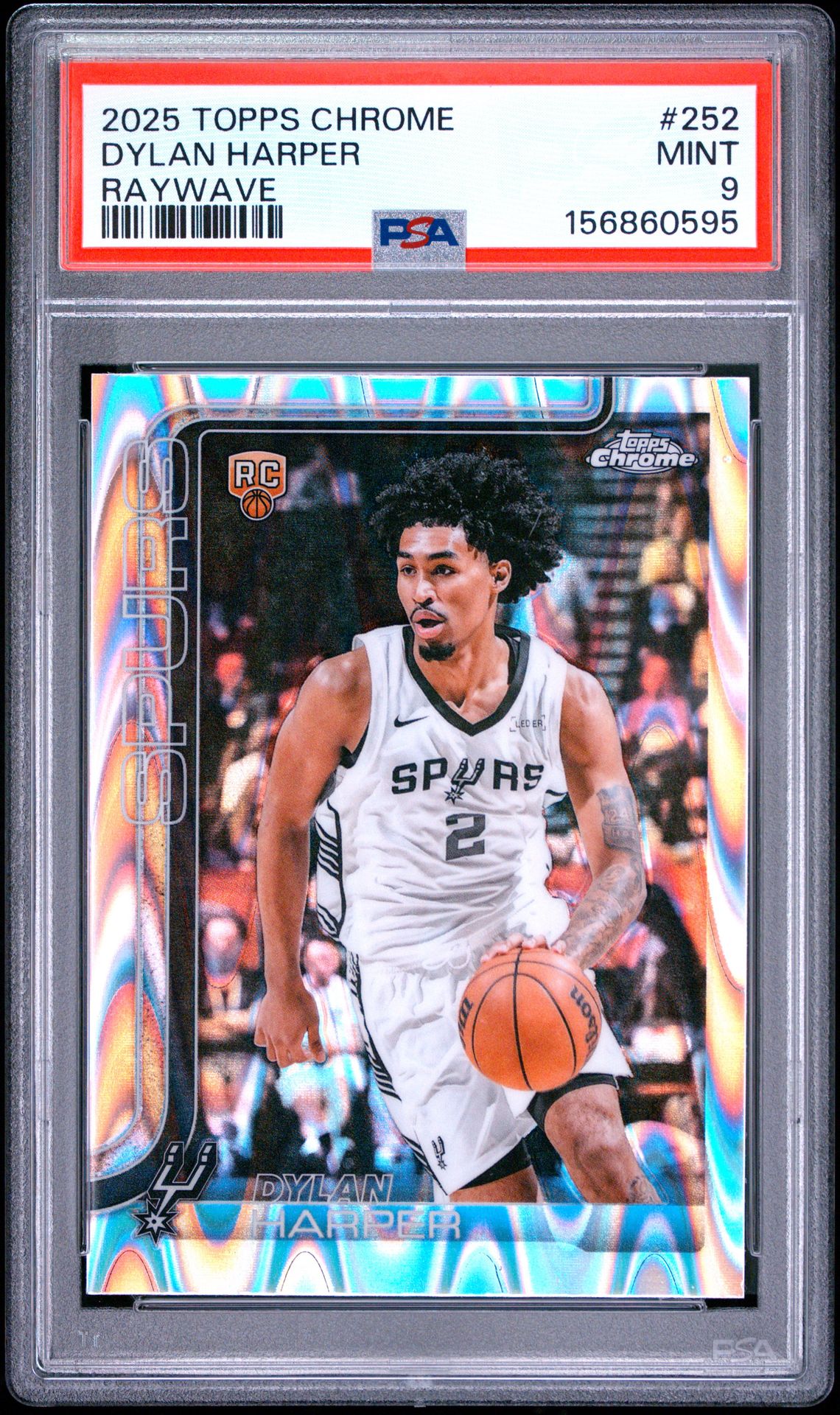 2025 Topps Chrome Dylan Harper #252 (Raywave) Mint 9 front