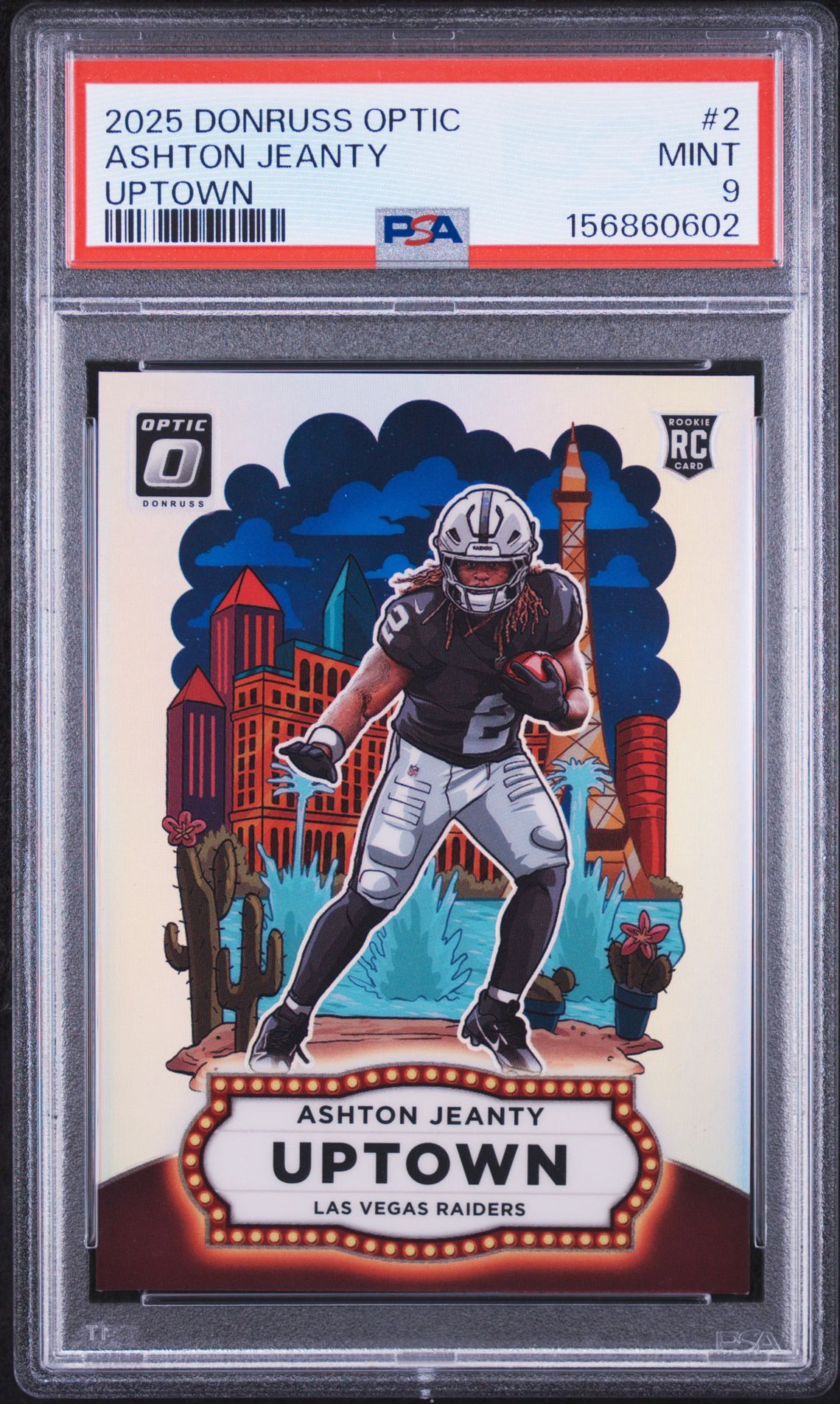 2025 Panini Donruss Optic Uptown Ashton Jeanty #2 Mint 9 front