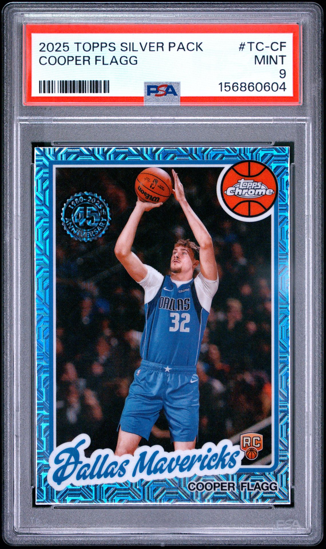 2025 Topps Silver Pack 1980-81 Topps Chrome Basketball Cooper Flagg #Tc-Cf Mint 9 front