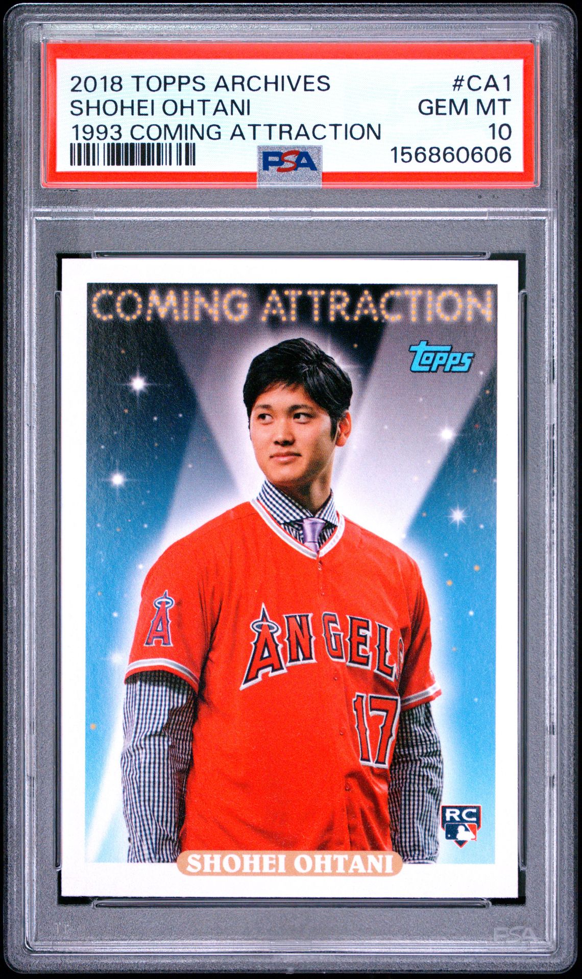 2018 Topps Archives 1993 Coming Attraction Shohei Ohtani #Ca1 (1993 Coming Attraction) Gem Mt 10 front