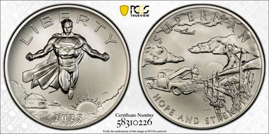 2025 Medal DC Comics - Superman 2 1/2oz Ag MS70