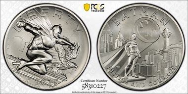 2025 Medal DC Comics - Batman 2 1/2oz Ag MS70