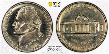 1939 5C Reverse of 1938 PR64