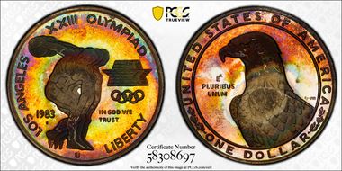 1983-S $1 Olympic PR67DCAM