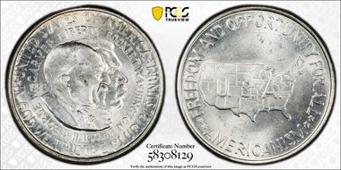 1952 50C Washington-Carver MS64