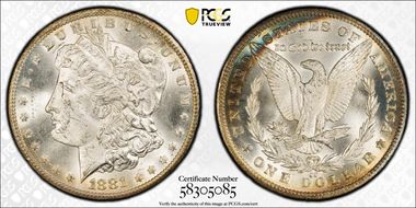 1881-CC $1 MS63+